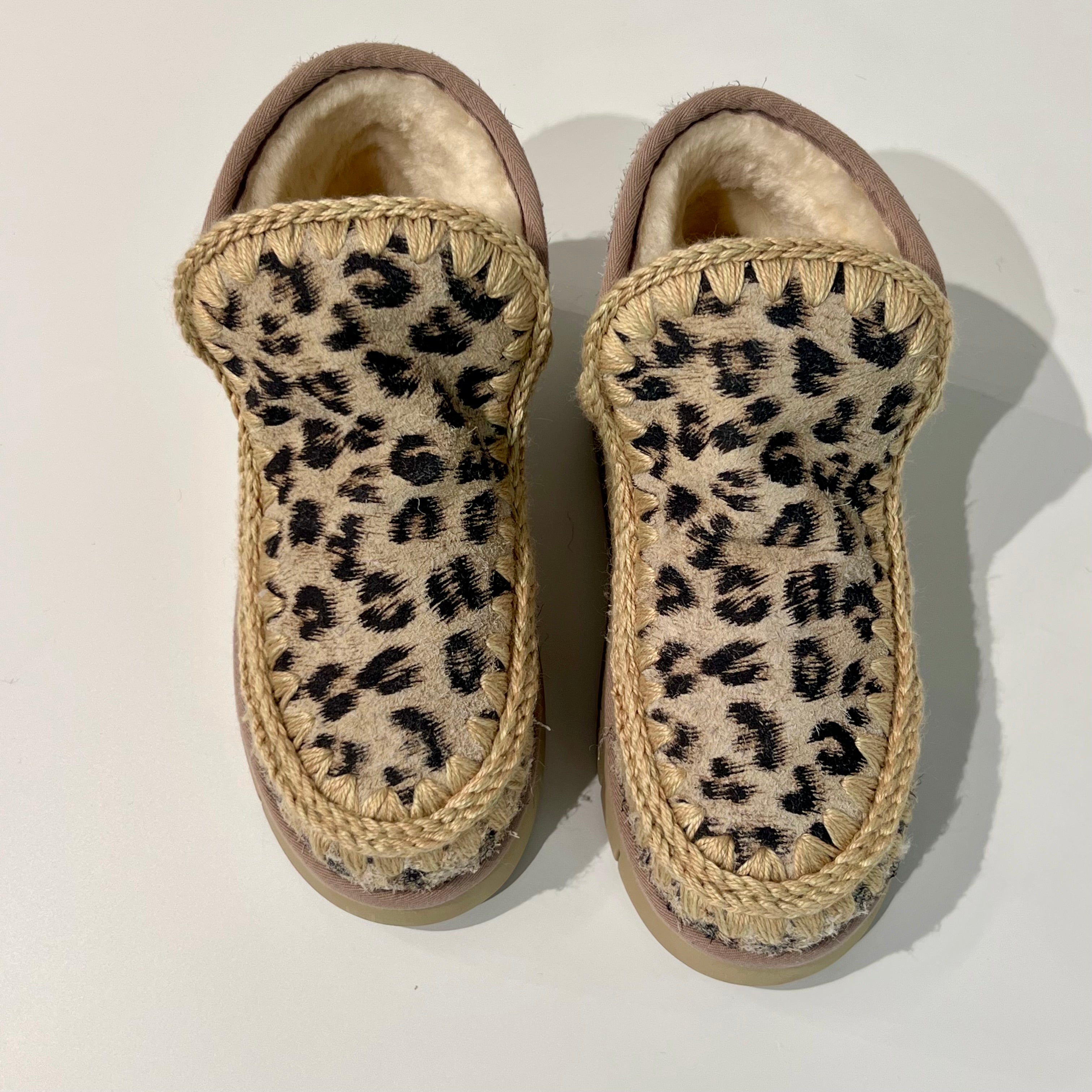 W5-Eskimo Bounce Sneaker Hairy Suede Leopard