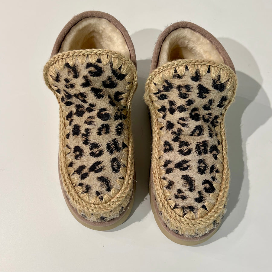 W5-Eskimo Bounce Sneaker Hairy Suede Leopard
