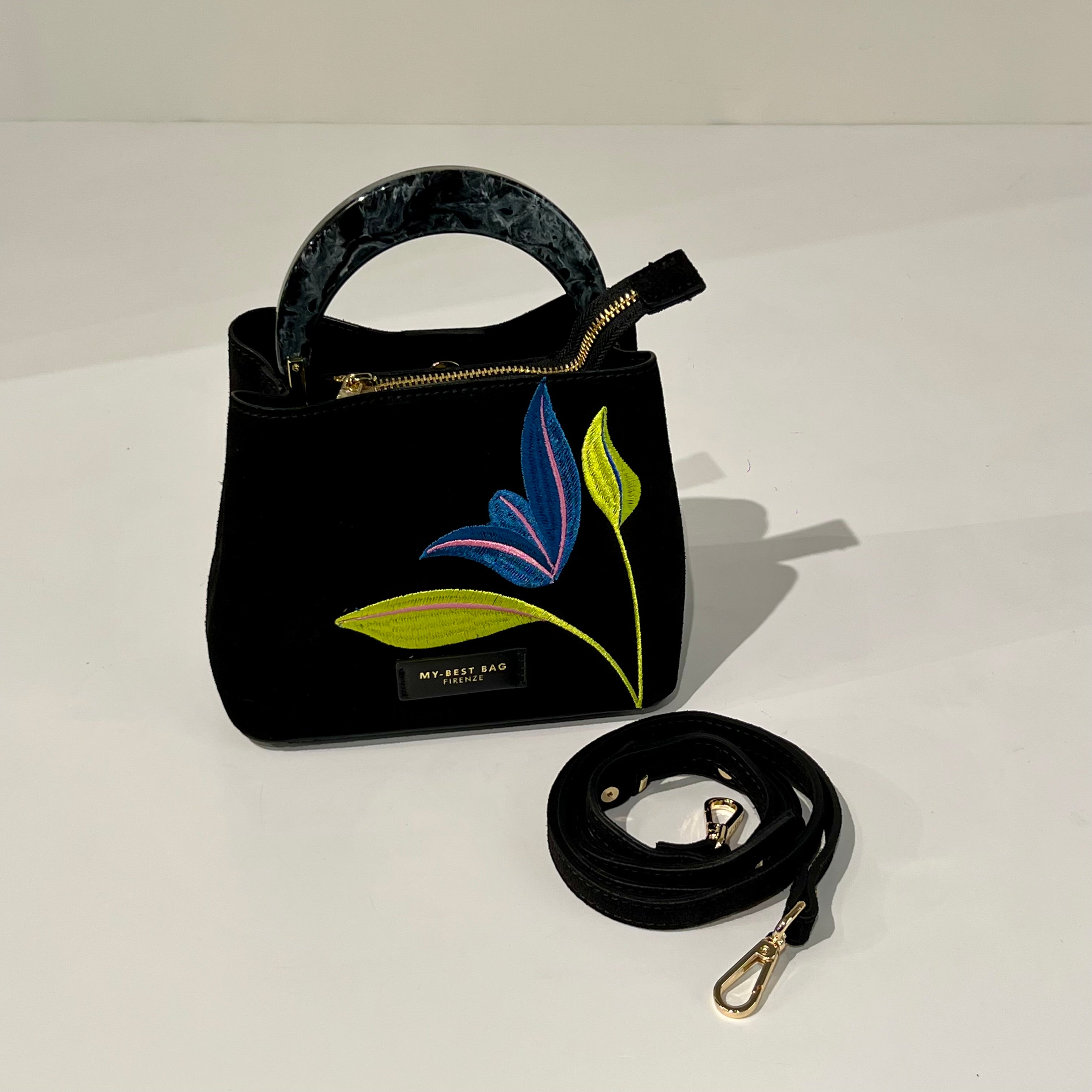 W6-3034 INGRID VISION Suede Nero Multi