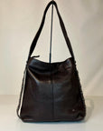W5-9404 Shoulder Bag Pelle Borchie Coffe 760
