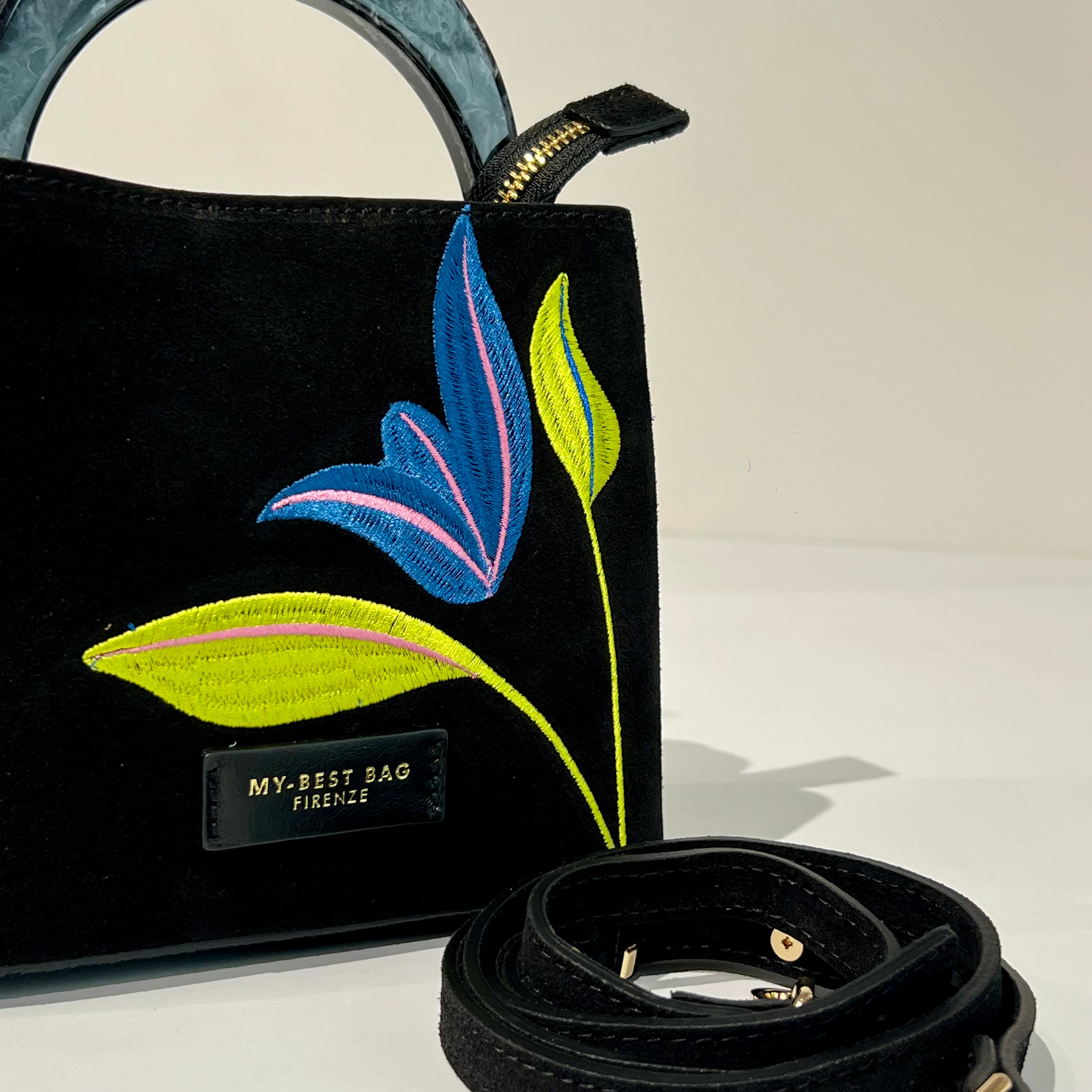 W6-3034 INGRID VISION Suede Nero Multi