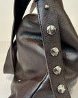 W5-9404 Shoulder Bag Pelle Borchie Coffe 760