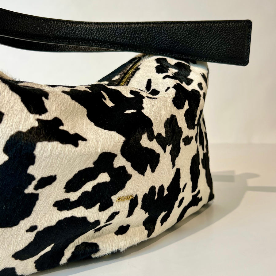 W5-5612 ROXANNE Borsa Large Cavallino Nero/Bianco