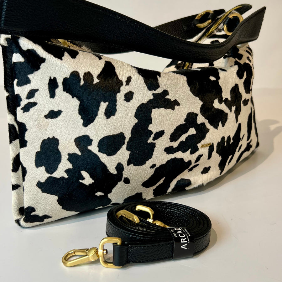 W5-5612 ROXANNE Borsa Large Cavallino Nero/Bianco