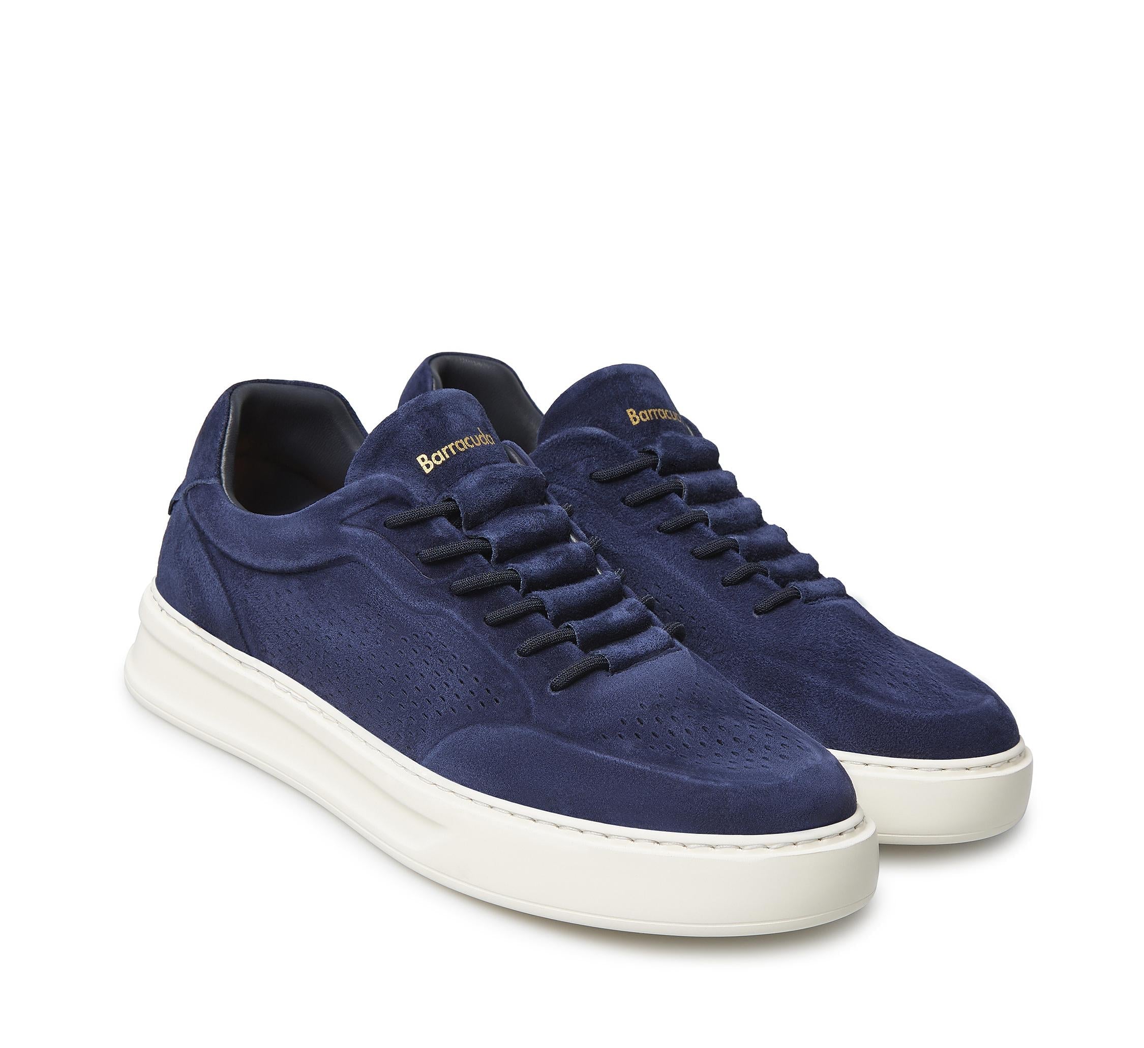 US6-3612 PHOENIX Sneakers Suede Blu Pilota Man