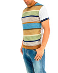 S4-BENNY T-Shirt Rigata Multicolor Var.1  Man