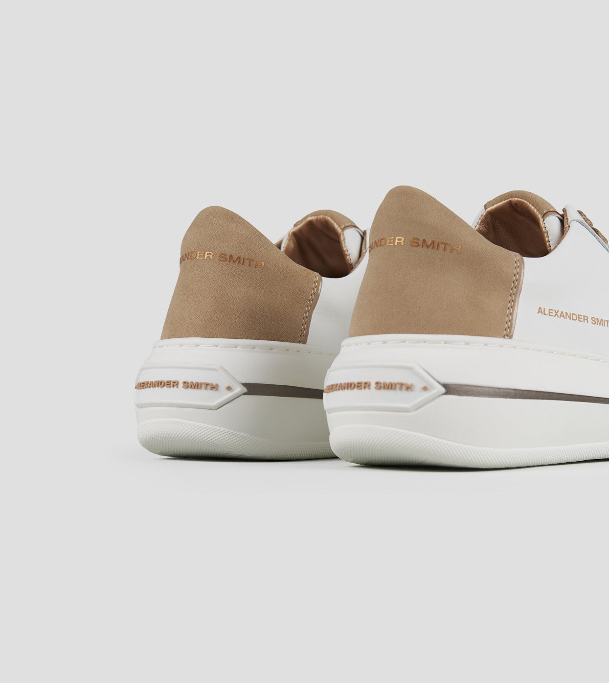 DW5-LANCASTER Leather White/Light Cognac Woman