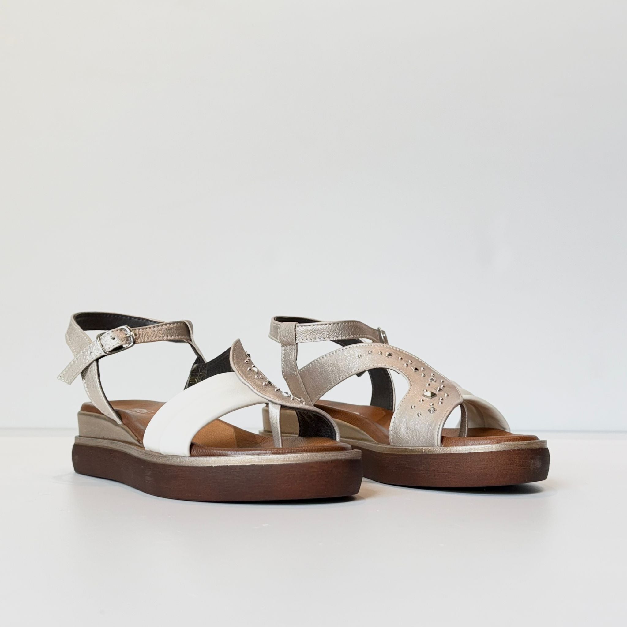 S5-1850 Sandalo Zeppa Malva Latte