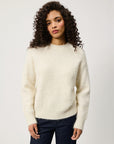 DS6-CREW Maglia Neck Alpaca Blend Ecrù Woman