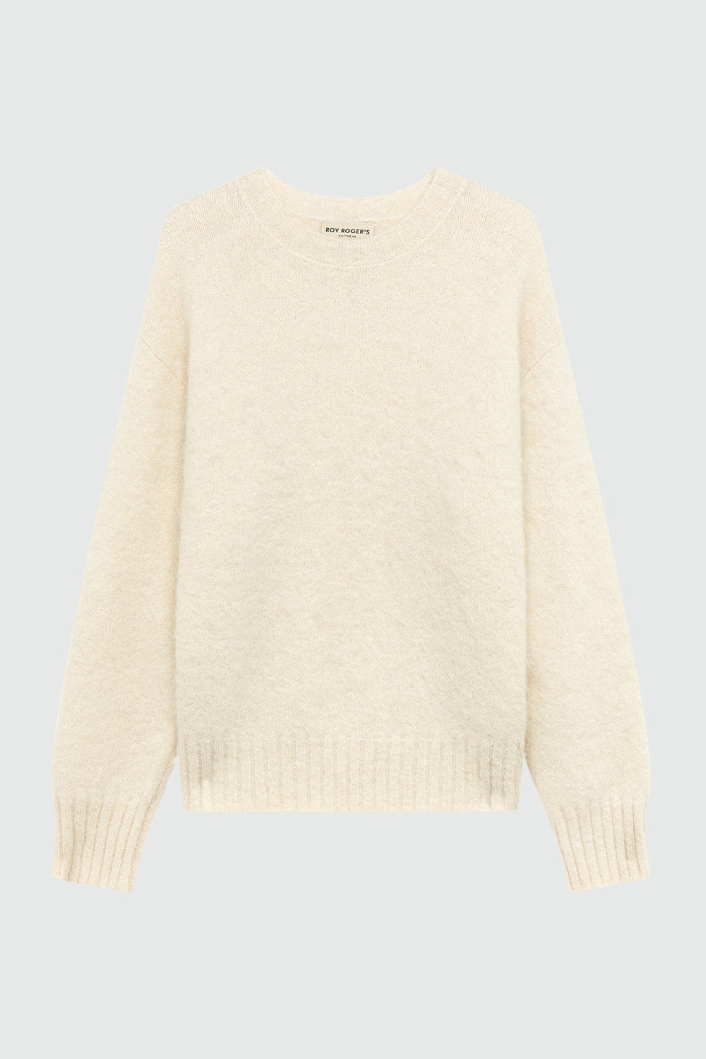 DS6-CREW Maglia Neck Alpaca Blend Ecrù Woman