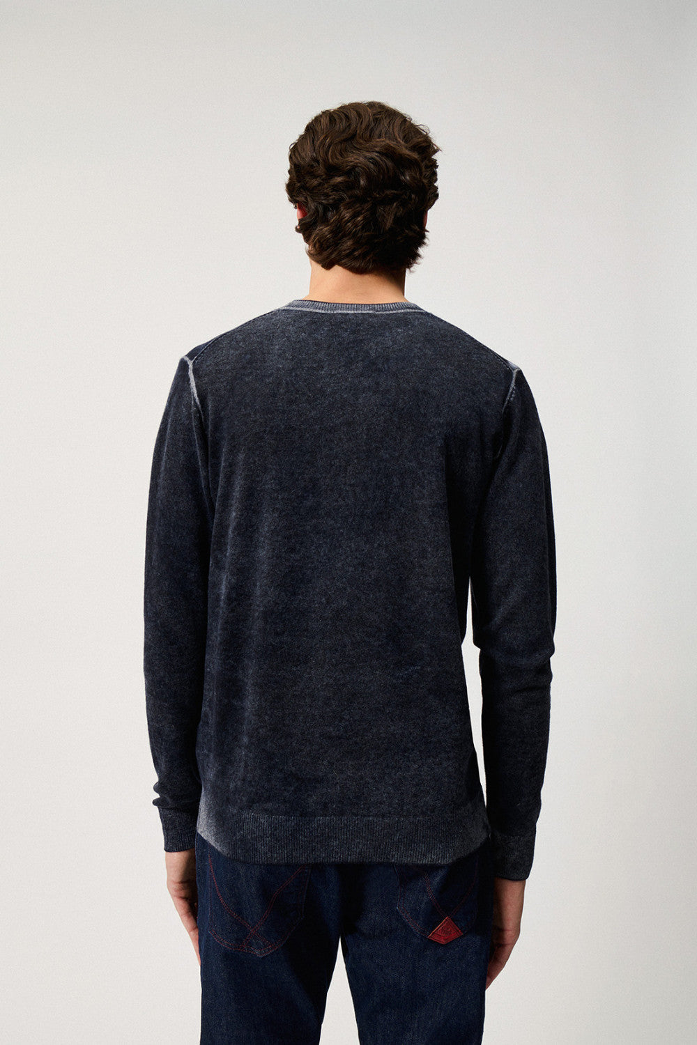 UW6-CREW Maglia Merino Wool Printed Charcoal Man