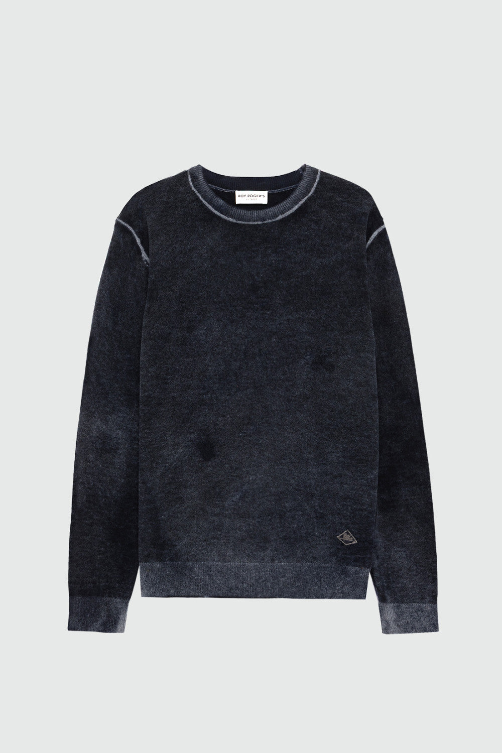 UW6-CREW Maglia Merino Wool Printed Charcoal Man