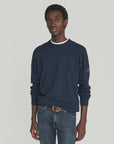UW5-CREW Maglia Girocollo Lana Cashmere Denim Man