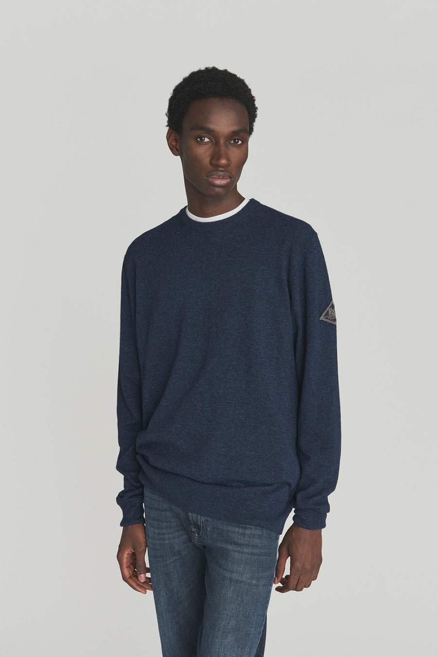 UW5-CREW Maglia Girocollo Lana Cashmere Denim Man