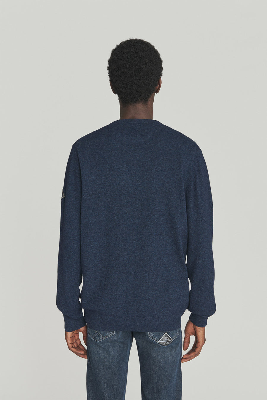 UW5-CREW Maglia Girocollo Lana Cashmere Denim Man