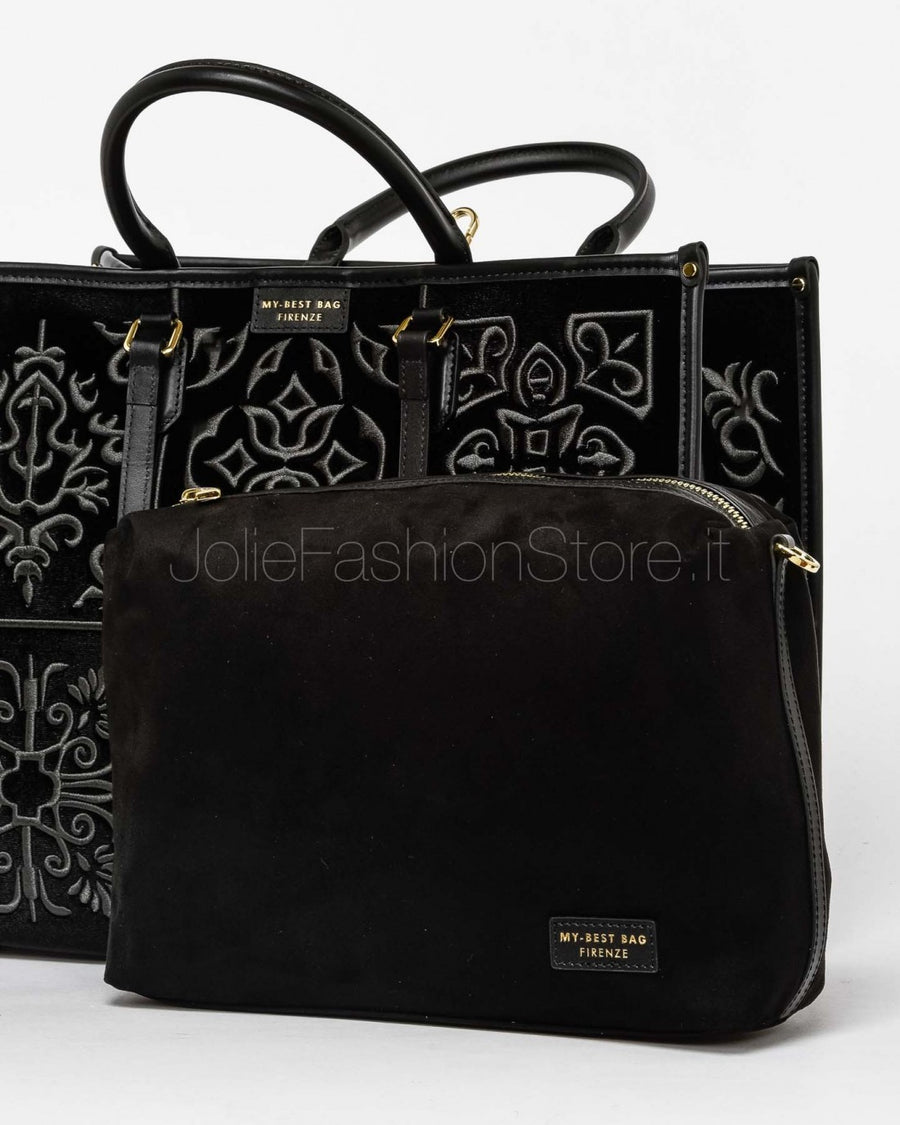 W5-1001 ATENA LISBONA Shopper Grande Black Tie
