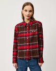DS6-ELLY Camicia Check Brown-Red Woman