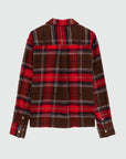 DS6-ELLY Camicia Check Brown-Red Woman