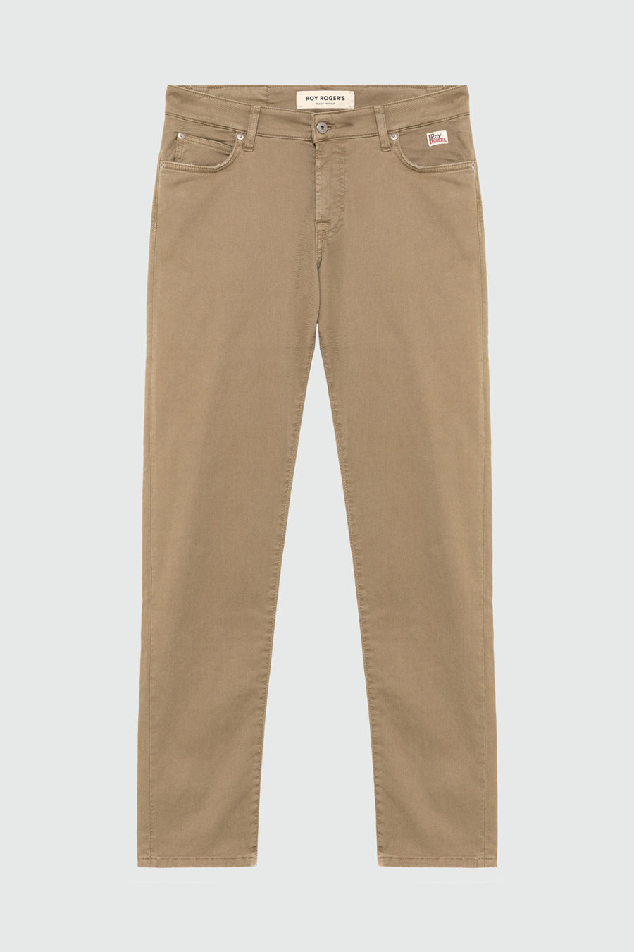 US3-517 Pantalone 5Tasche Plein Drill Crow Beige Man