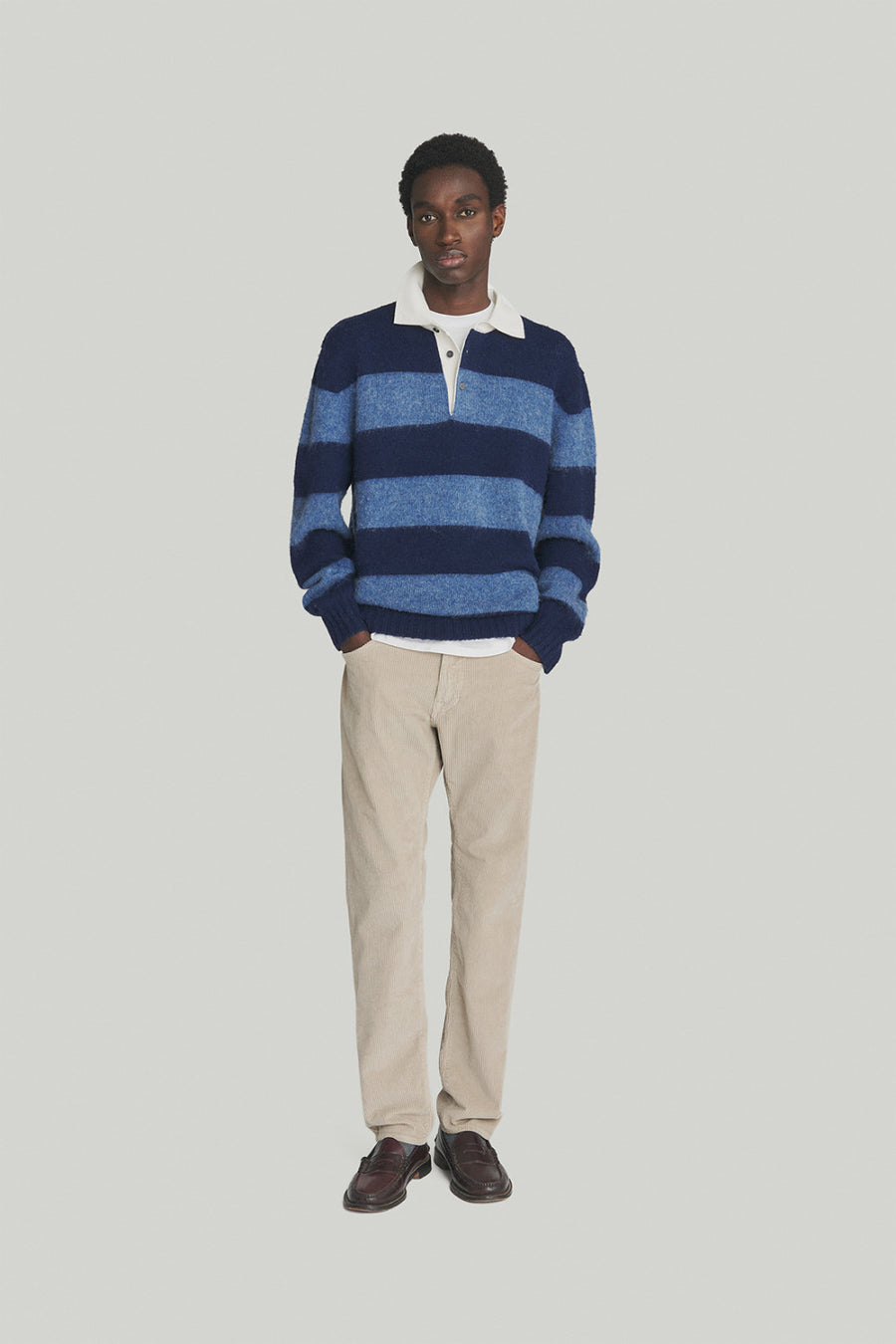 UW5-Cult Plain Pantalone Velluto Mastic Man