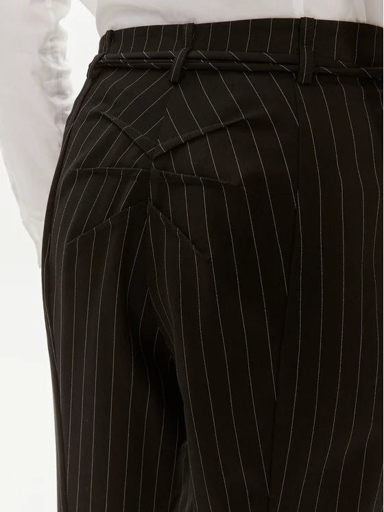 W4-8P0614 Pantalone Gessato Nero