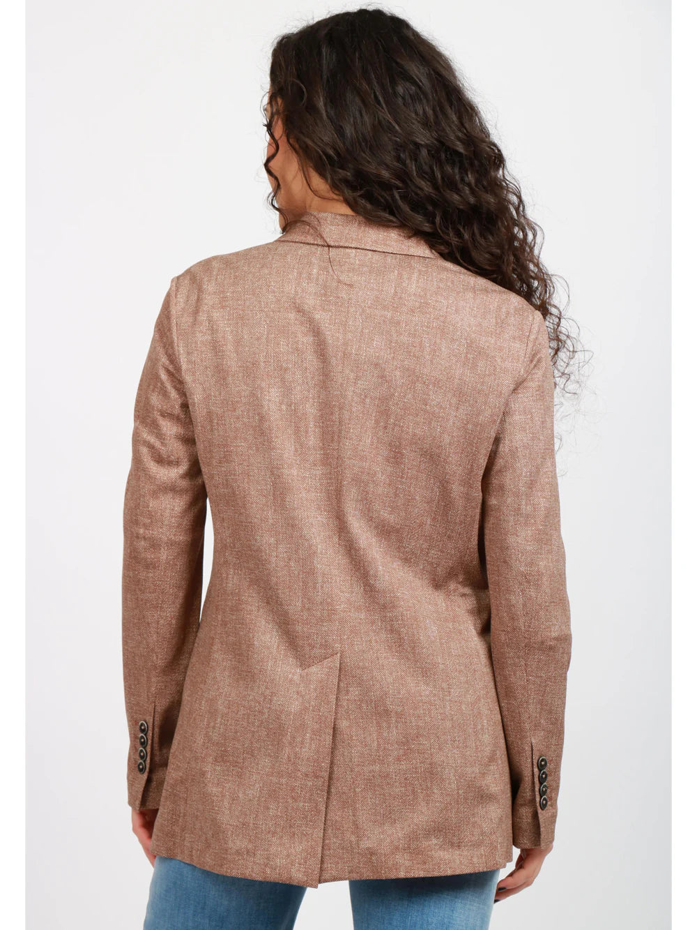 SD4-3085 Giacca Doppiopetto Piquet Cacao Woman