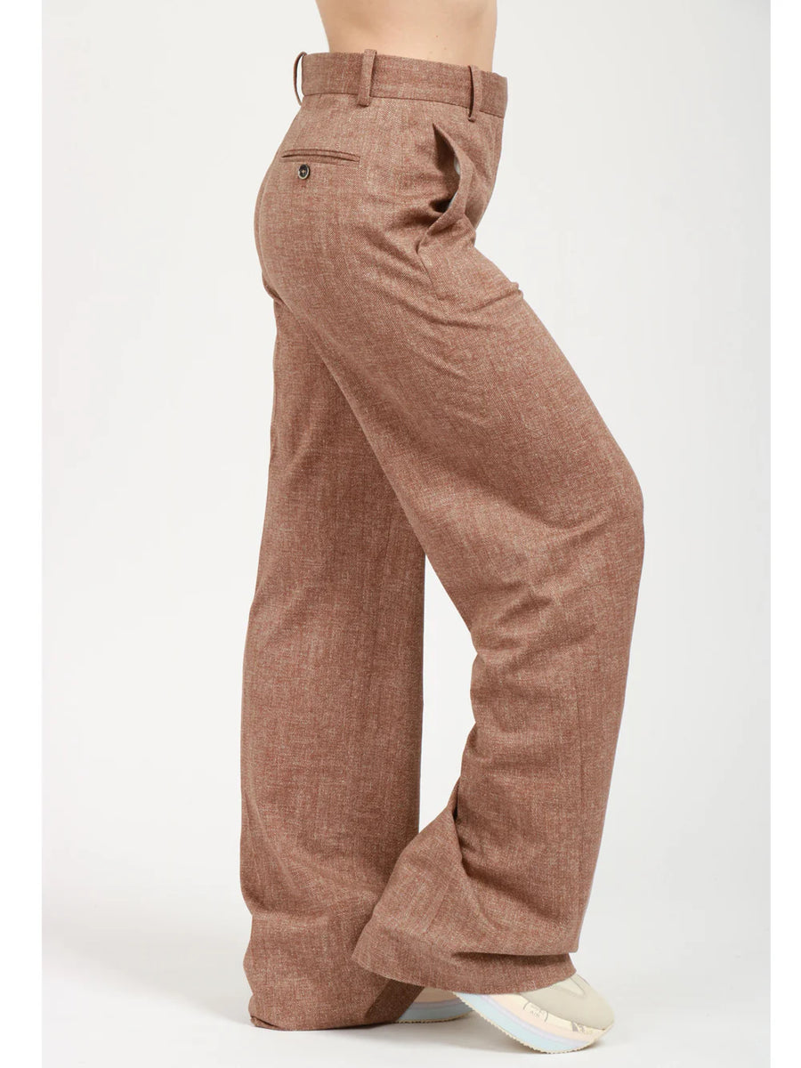 SD4-3086 Pantalone Piquet Cacao Woman