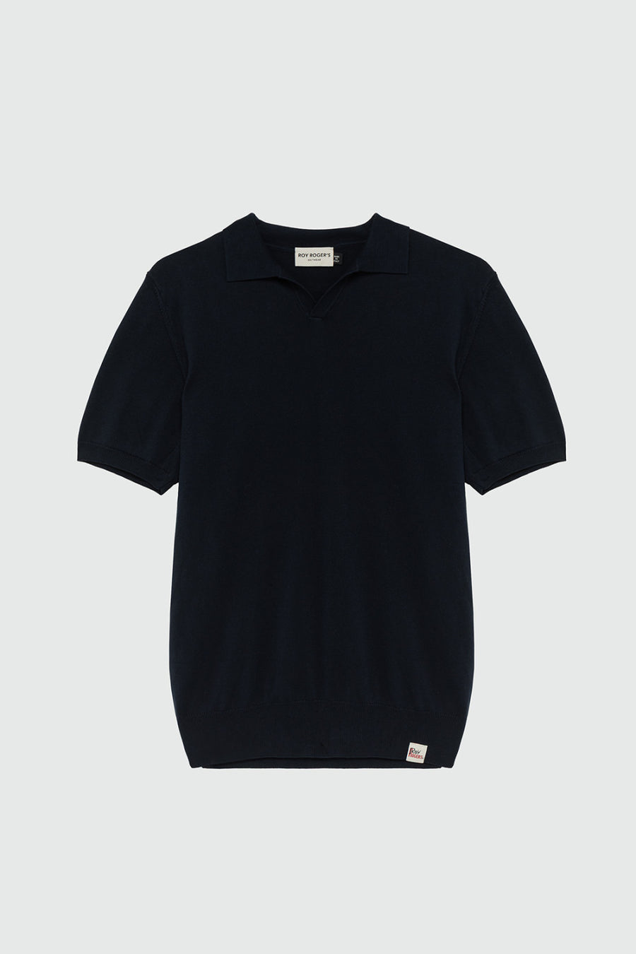 US5-Polo SS Cotton Crepe Blue Navy Man
