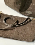 W6-3031 ELLISSE CROCO Suede Taupe
