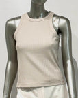 SD5-3446 Canotta a Costine Cropped Coconut Woman