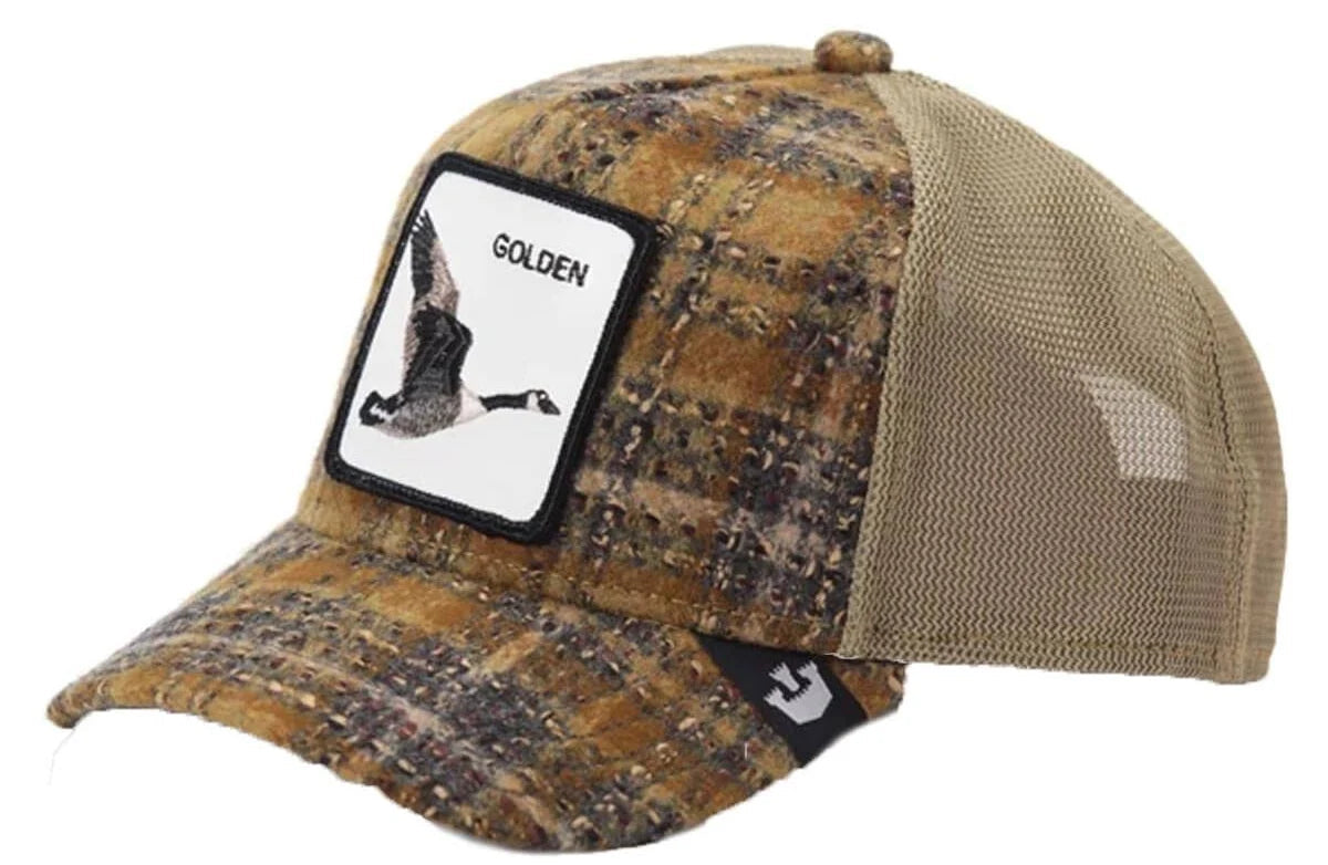 W4-1490 TRUCKER Plaid Golden GLD