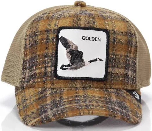 W4-1490 TRUCKER Plaid Golden GLD