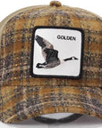 W4-1490 TRUCKER Plaid Golden GLD