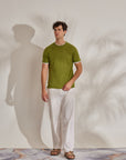 S4-0579 T-Shirt Con Inserti In Jersey Pistacchio Man