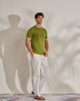 S4-0579 T-Shirt Con Inserti In Jersey Pistacchio Man