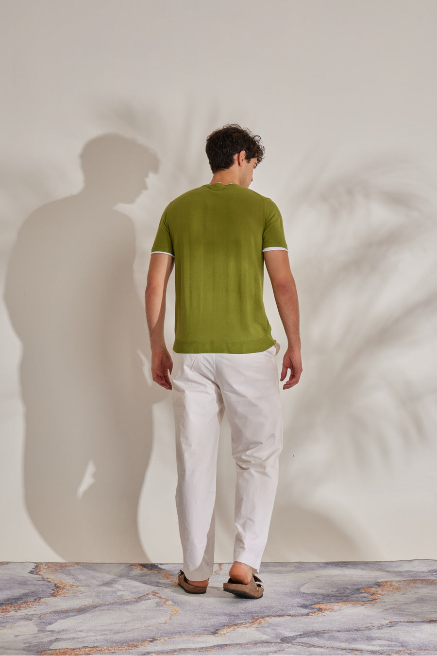 S4-0579 T-Shirt Con Inserti In Jersey Pistacchio Man