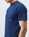 US6- T-Shirt Pocket Jersey Blue Work Man