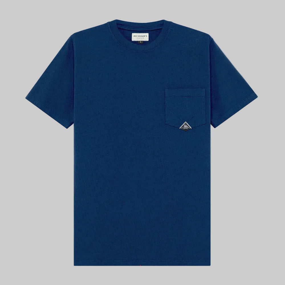 US6- T-Shirt Pocket Jersey Blue Work Man