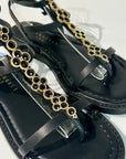 S6-204-17 SORAYA Sandalo Strass Black