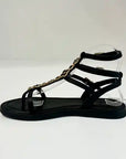 S6-204-17 SORAYA Sandalo Strass Black