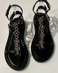 S6-204-17 SORAYA Sandalo Strass Black
