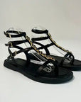 S6-204-17 SORAYA Sandalo Strass Black