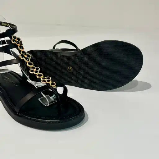 S6-204-17 SORAYA Sandalo Strass Black