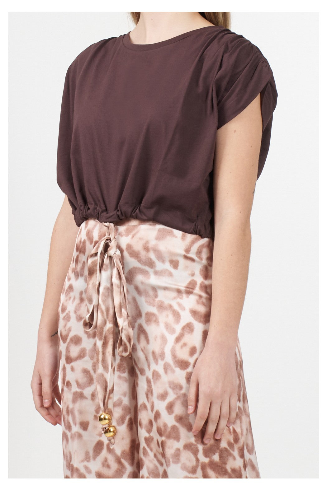 S4-TSM02 T-shirt con Coulisse Chocolate