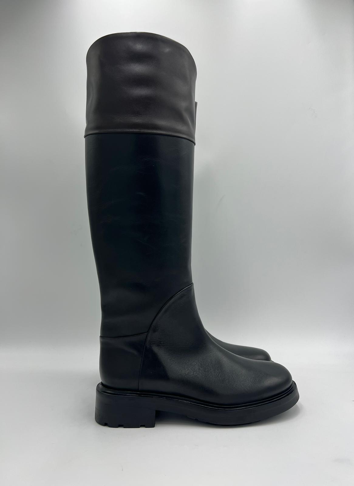 W2-5004 Stivale Cavallerizzo Nero/Moro