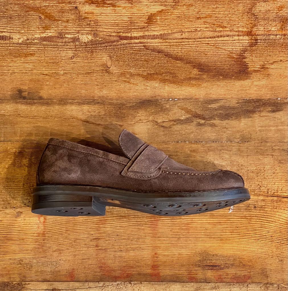 01 Mocassino Baseet Velour Ebano