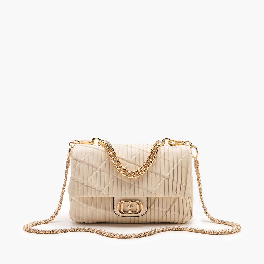 200 Borsa Plissè Step White