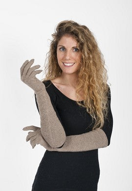 113 Guanto Lungo Cashmere Notturno