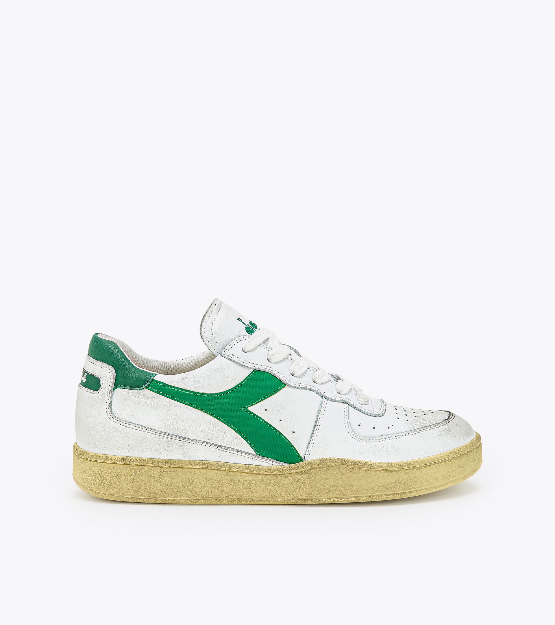 US3-MI Basket Low Used Bianco-Verde Man