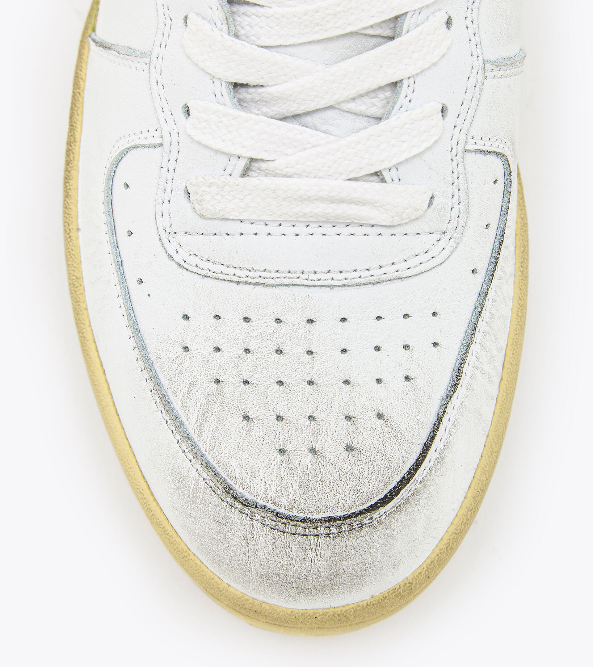 US3-MI Basket Low Used Bianco-Verde Man